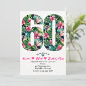 トロピカル60 60th誕生日パーティーへの招待 招待状 (スタンド正面)