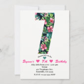 トロピカル7セブン誕生日パーティーへの招待 招待状 (正面)