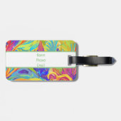 トロピカル70年代スタイル サイケデリック ラゲッジタグ (裏面横)
