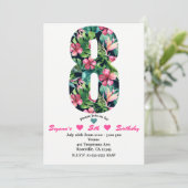 トロピカル8 8 8歳の誕生日パーティーへの招待 招待状 (スタンド正面)