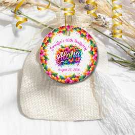 トロピカル アルファ ハワイアン バースデー ルアウ フェイバータグ