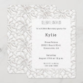 トロピカル アロハ コーラル バースデー 招待状 (正面/裏面)