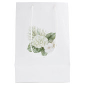 トロピカル アロハ ビーチ ハイドランジア フラワー ウェディング ミディアムペーパーバッグ (裏面)