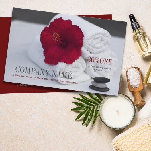 トロピカル アロマテラピー SPA サロン マッサージ ビジネス チラシ