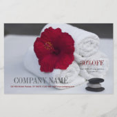 トロピカル アロマテラピー SPA サロン マッサージ ビジネス チラシ (正面)