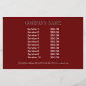 トロピカル アロマテラピー SPA サロン マッサージ ビジネス チラシ (裏面)