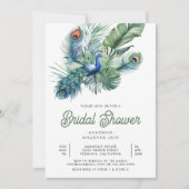 トロピカル インド ピオカ フラワー ブライダル シャワー 招待状 (正面)