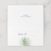 トロピカル ウェディング ウォーターカラー フェルン 折り畳み プレイスクカード プレイスカード (外部開封)