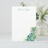 トロピカル ウェディング サンクス カード エレガント パーム (スタンド正面)
