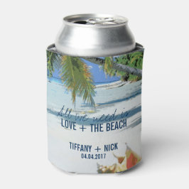 トロピカル ウェディング パーティーギフト Love + The Beach 缶クーラー