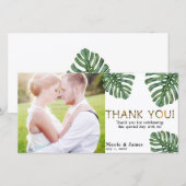 トロピカル ウェディング フォト ジャングル サファリ ありがとうございます サンキューカード (正面/裏面)
