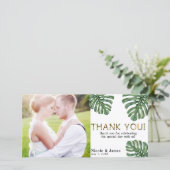 トロピカル ウェディング フォト ジャングル サファリ ありがとうございます サンキューカード (スタンド正面)