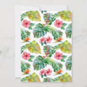 トロピカル ウェディング | フォト セーブ ザ デート カード (裏面)