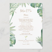 トロピカル ウェディング メニュー (正面)