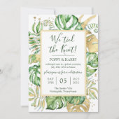 トロピカル ウェディング 挙式後のパーティー 招待状 (正面)