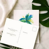トロピカル ウォータカラー パーム ツリー アドレス変更 案内ポストカード