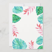 トロピカル ウォーターカラー ウェディング インビテーション (裏面)
