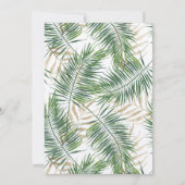 トロピカル ウォーターカラー ウェディング インビテーション (裏面)