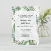トロピカル ウォーターカラー ウェディング インビテーション (スタンド正面)