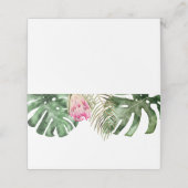 トロピカル ウォーターカラー グリーン プレイスカード (外部開封)