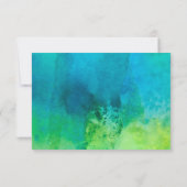 トロピカル ウォーターカラー サマー ウェディング 詳細カード 招待状 (裏面)