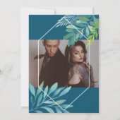 トロピカル ウォーターカラー フォリアージ Save The Date セーブザデート (裏面)