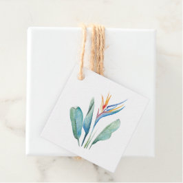 トロピカル ウォーターカラー フラワー フェイバリット タグ