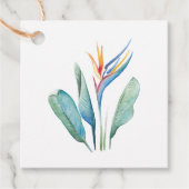 トロピカル ウォーターカラー フラワー フェイバリット タグ (正面)