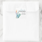 トロピカル ウォーターカラー フローラル テーマ スクエアシール (バッグ)