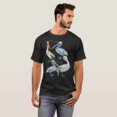 トロピカル・ウォーターカラー・ペリカンTシャツ Tシャツ (正面フル)