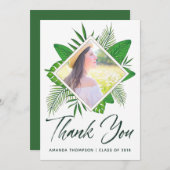 トロピカル ウォーターカラー ルアウ 卒業 ありがとう 案内状 (正面/裏面)