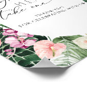 トロピカル ウォーターカラー 好意 プレゼント ポスター おひとつどうぞ (角)