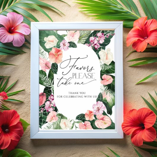 トロピカル ウォーターカラー 好意 ポスター おひとりさまにどうぞ