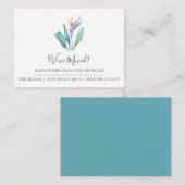 トロピカル ウォーターカラー 新居のお知らせ エンクロージャーカード (正面/裏面)