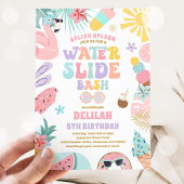 トロピカル ウォータースライド サマー バースデーパーティー 招待状