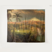 トロピカル·ウォーターフォール·ハワイ美術館壁画|壁 タペストリー (正面(横))