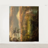 トロピカル·ウォーターフォール·ハワイ美術館壁画|壁 タペストリー (正面)