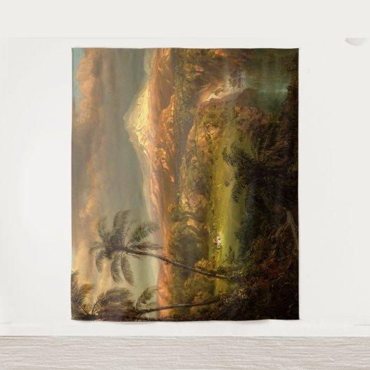 トロピカル·ウォーターフォール·ハワイ美術館壁画|壁 タペストリー (正面)