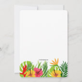 トロピカル エスケープ ご招待 招待状 (裏面)