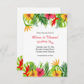 トロピカル・エスケープ・セーブ・ザ・デートのお知らせ セーブザデート (正面/裏面)