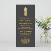 トロピカル エレガンス | パイナップル ウェディング プログラム (スタンド正面)