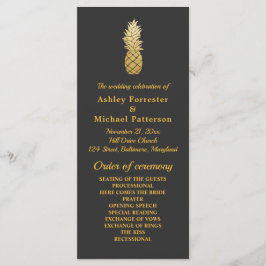 トロピカル エレガンス | パイナップル ウェディング プログラム