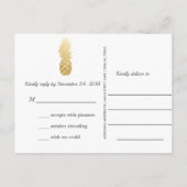 トロピカル エレガンス | パイナップル ウェディング RSVP インビテーションポストカード (裏面)