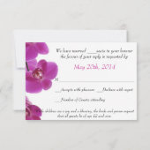 トロピカル オーキッド ウェディング 返信カード (裏面)