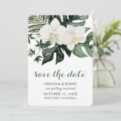 トロピカル オーキッド モンステラ ボタニカル セーブ ザ デート セーブザデート (スタンド正面)