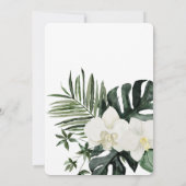 トロピカル オーキッド モンステラ ボタニカル セーブ ザ デート セーブザデート (裏面)