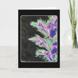 「トロピカル オーキッド」絵画がプリントされた サンキューカード