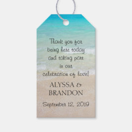 トロピカル オーシャン ウェディング 感謝の気持ちのタグ ギフトタグ