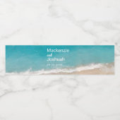 トロピカル オーシャン ウェーブス ビーチ ウェディング ウェルカム ペットボトルラベル (シングルラベル)