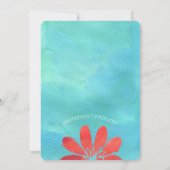 トロピカル オーシャン ウォーターカラー フローラル セーブ ザ デート セーブザデート (裏面)